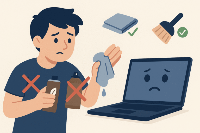 błędy w czyszczeniu laptopa